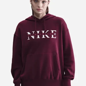 FELPA OVERSIZE CON CAPPUCCIO SPORTSWEAR NIKE DA DONNA BORDEAUX