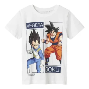 T-SHIRT GIROCOLLO DRAGON BALL NAME IT DA BAMBINO BIANCO