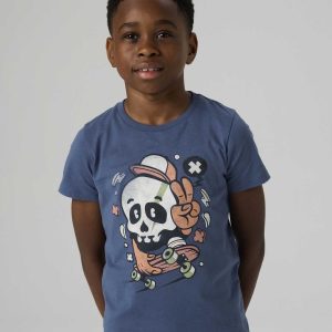 T-shirt in cotone organico Name It unisex adulto colore Blu