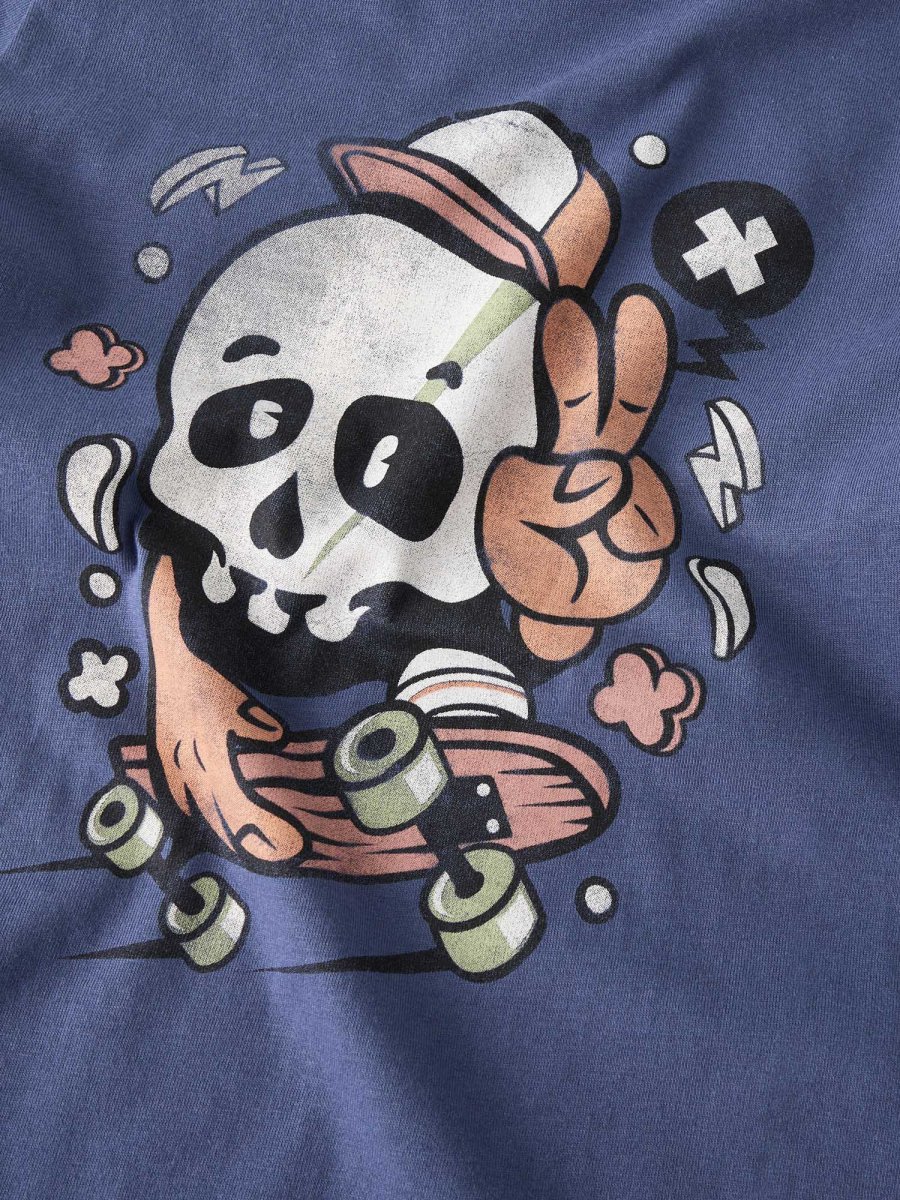 T-shirt in cotone organico Name It unisex adulto colore Blu - immagine 5