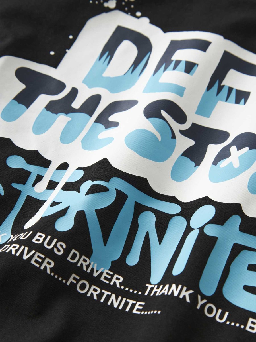 T-shirt Fortnite Name It unisex adulto nera con stampa grafica - immagine 4