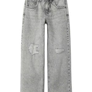 JEANS ROSE WIDE LEG NAME IT DA BAMBINA DENIM GRIGIO