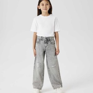 Jeans wide leg unisex in denim grigio Name It