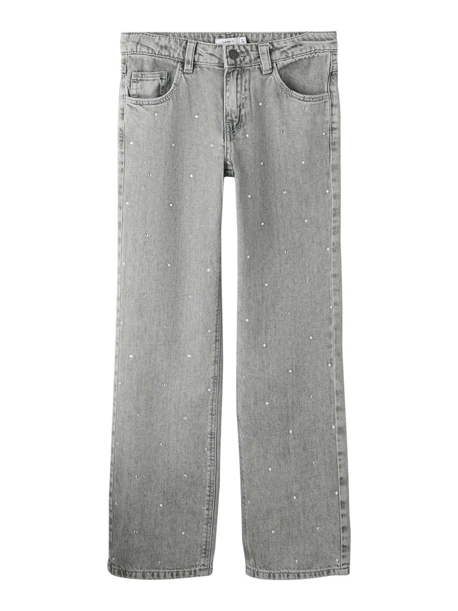 Jeans straight leg unisex adulto in grigio - immagine 3