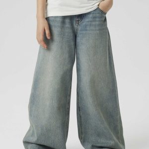 Jeans Name It Vinta a gamba extra larga unisex adulto in denim