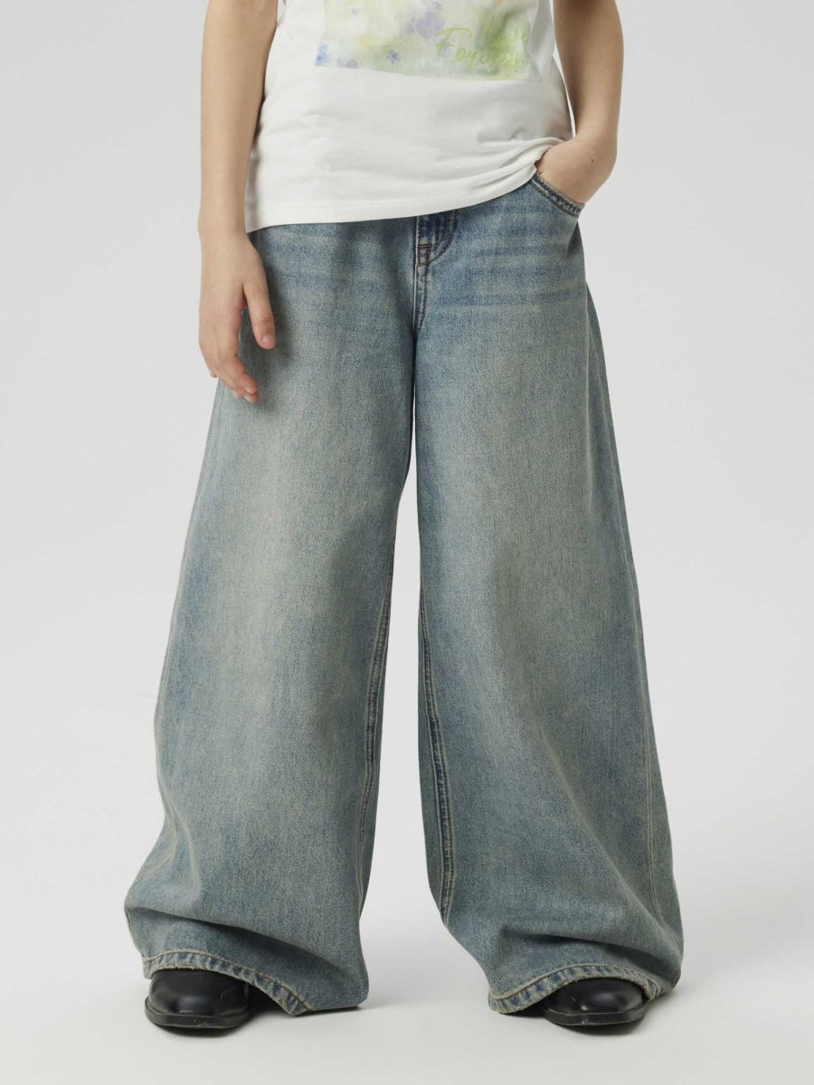 Jeans Name It Vinta a gamba extra larga unisex adulto in denim - immagine 2