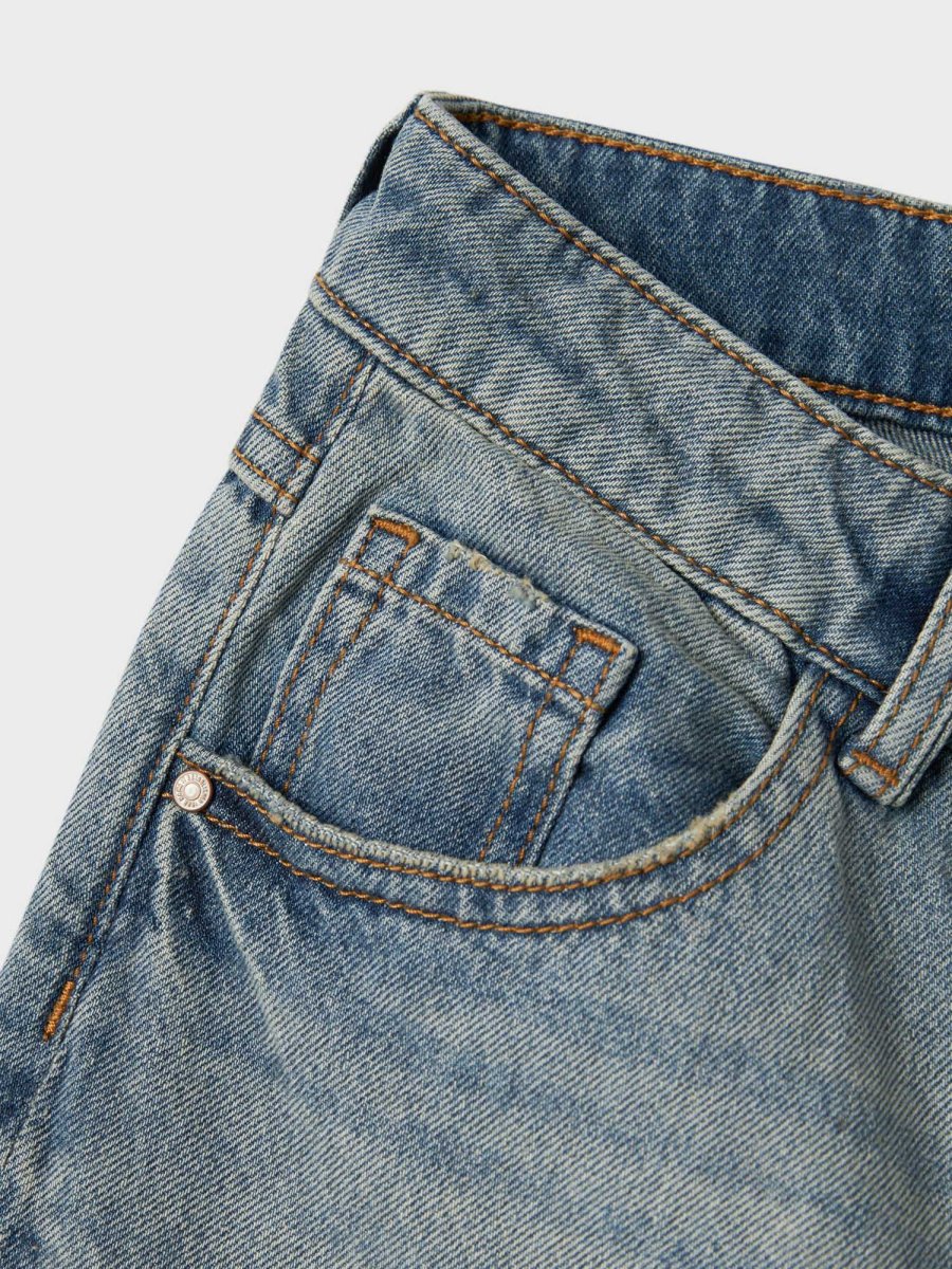 Jeans Name It Vinta a gamba extra larga unisex adulto in denim - immagine 5