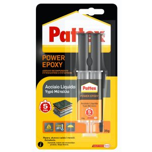 Henkel COLLA PATTEX POWER EPOXY ACCIAIO LIQUIDO MIX gr. 35 (siringa)