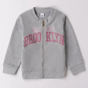 FELPA BTS CON ZIP iDO BAMBINA GRIGIO