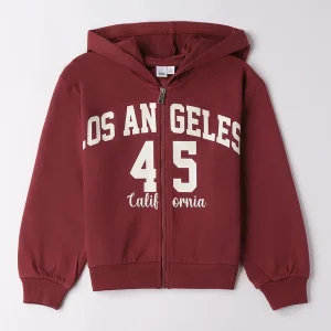 FELPA ZIP BTS IDO DA BAMBINA BORDEAUX