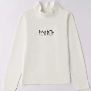 MAGLIA LUPETTO BTS iDO DA BAMBINA BIANCO