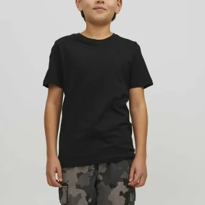 T-SHIRT GIROCOLLO BASIC JACK&JONES DA BAMBINO NERO