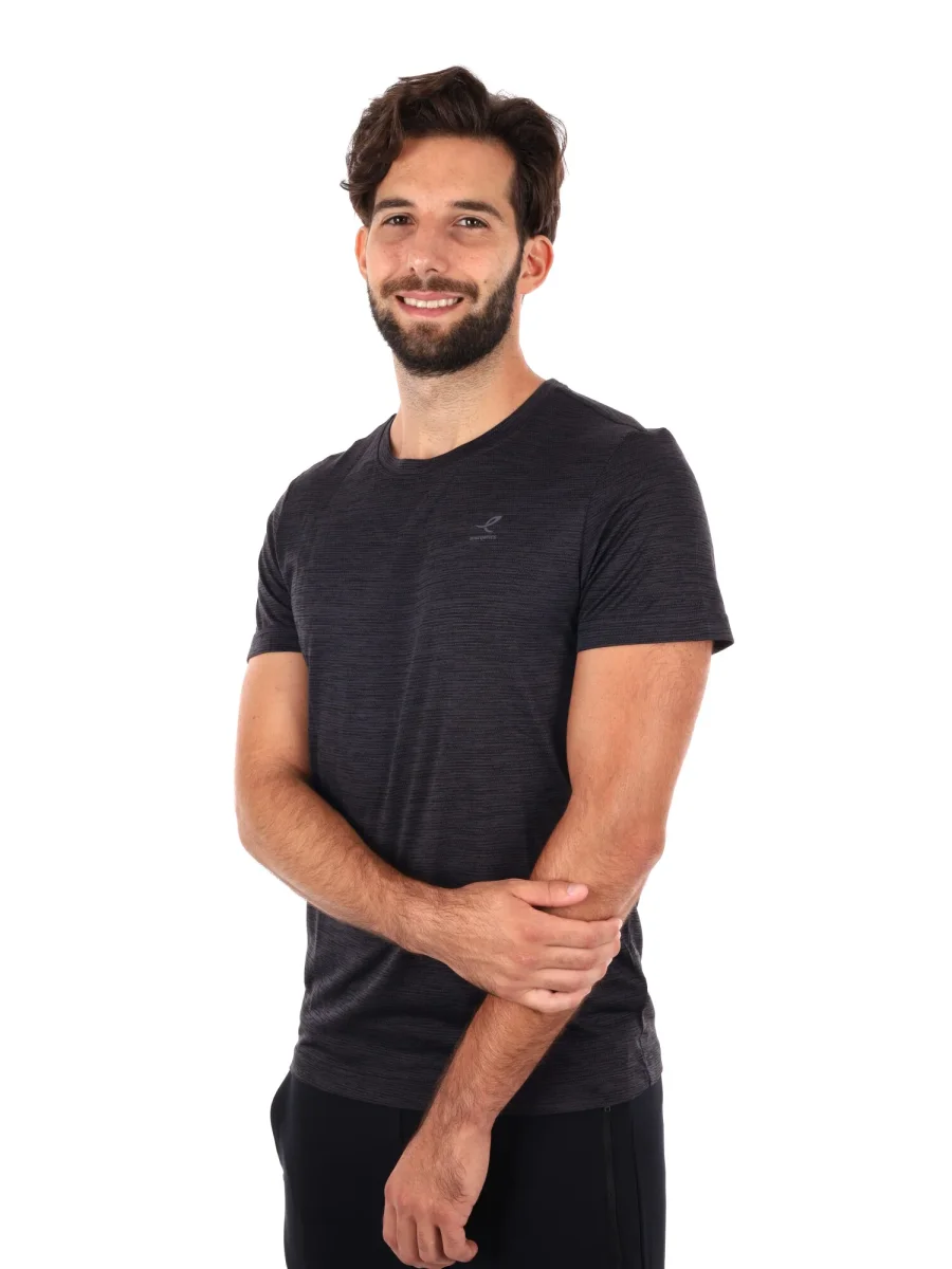 T-SHIRT TRAINING TELLY ENERGETICS DA UOMO NERO - immagine 3