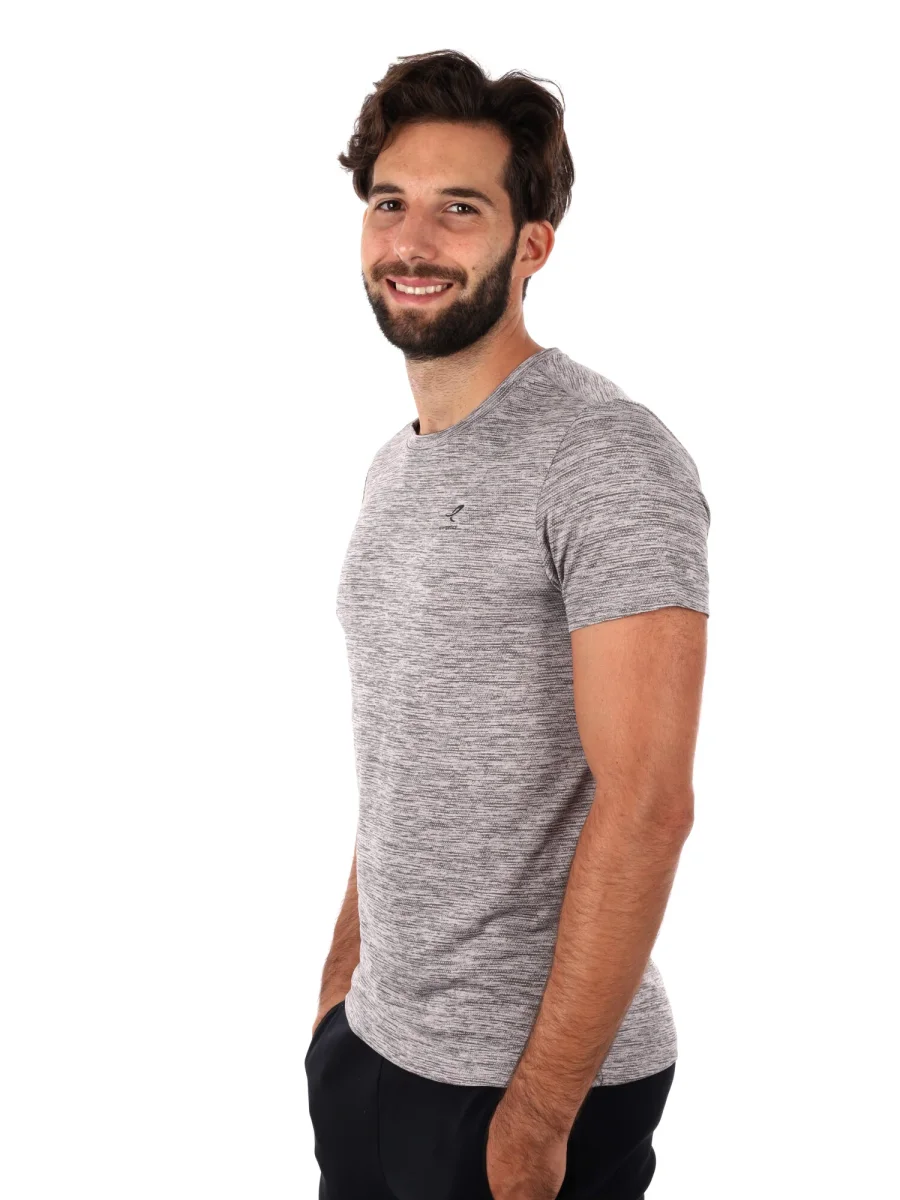 T-SHIRT TRAINING TELLY ENERGETICS DA UOMO GRIGIO - immagine 3