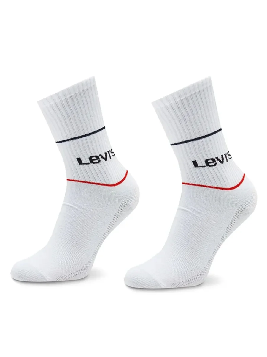 CALZE SET 2 PAIA LEVI'S UNISEX BIANCO - immagine 2