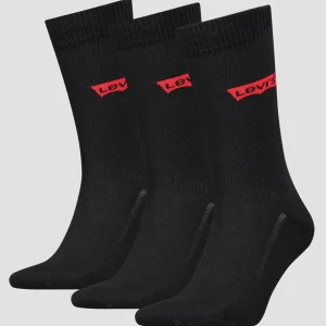 CALZE 3 PAIA REGULAR CUT LEVI'S DA UOMO NERO