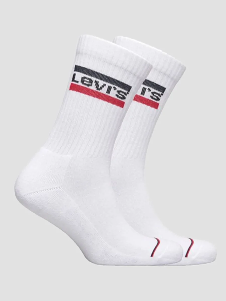 CALZE SET 2 PAIA REGULAR CUT LEVI'S UNISEX BIANCO - immagine 3