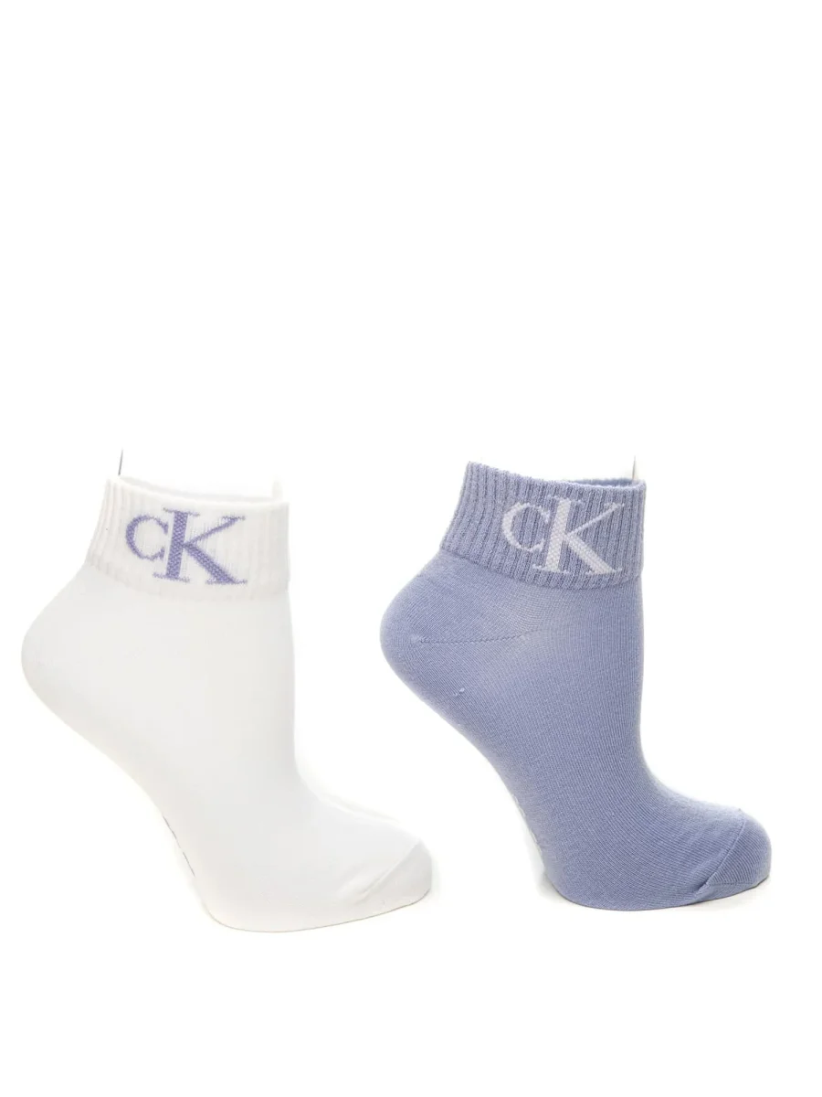 CALZE SET 2 PAIA MULTICOLOR CALVIN KLEIN JEANS QUARTER DA DONNA
