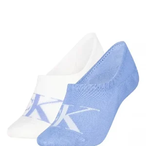 CALZE SET 2 PAIA MULTICOLOR CALVIN KLEIN JEANS FOOTIE HIGH CUT DA DONNA