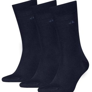 CALZE SET 3 PAIA BLU CALVIN KLEIN ALTE DA UOMO