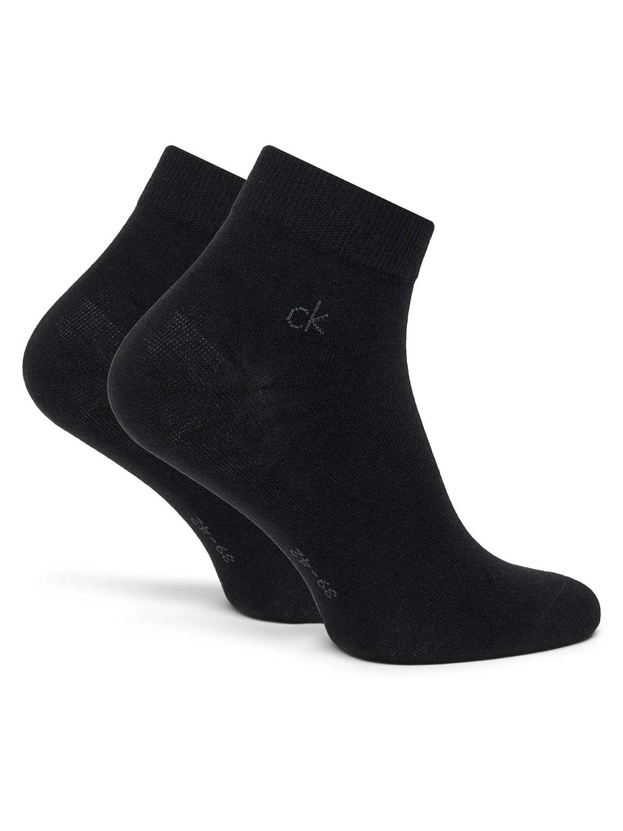 CALZE SET 3 PAIA NERE CALVIN KLEN JEANS QUARTER DA UOMO - immagine 4