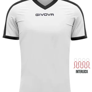 T-SHIRT REVOLUTION INTERLOCK GIVOVA BIANCO-NERO