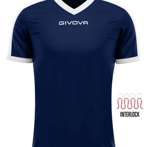 T-SHIRT REVOLUTION INTERLOCK GIVOVA BLU-BIANCO
