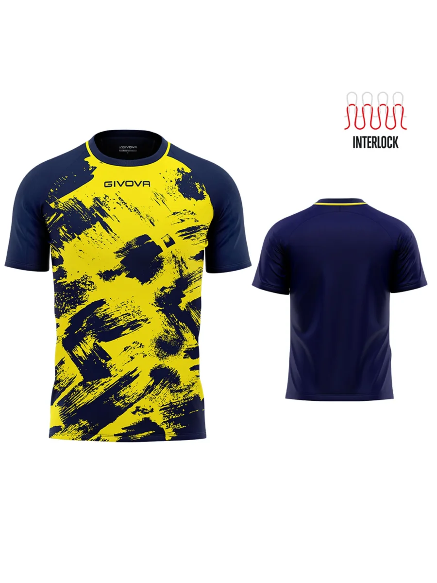 T-SHIRT ART INTERLOCK GIVOVA GIALLO BLU - immagine 2