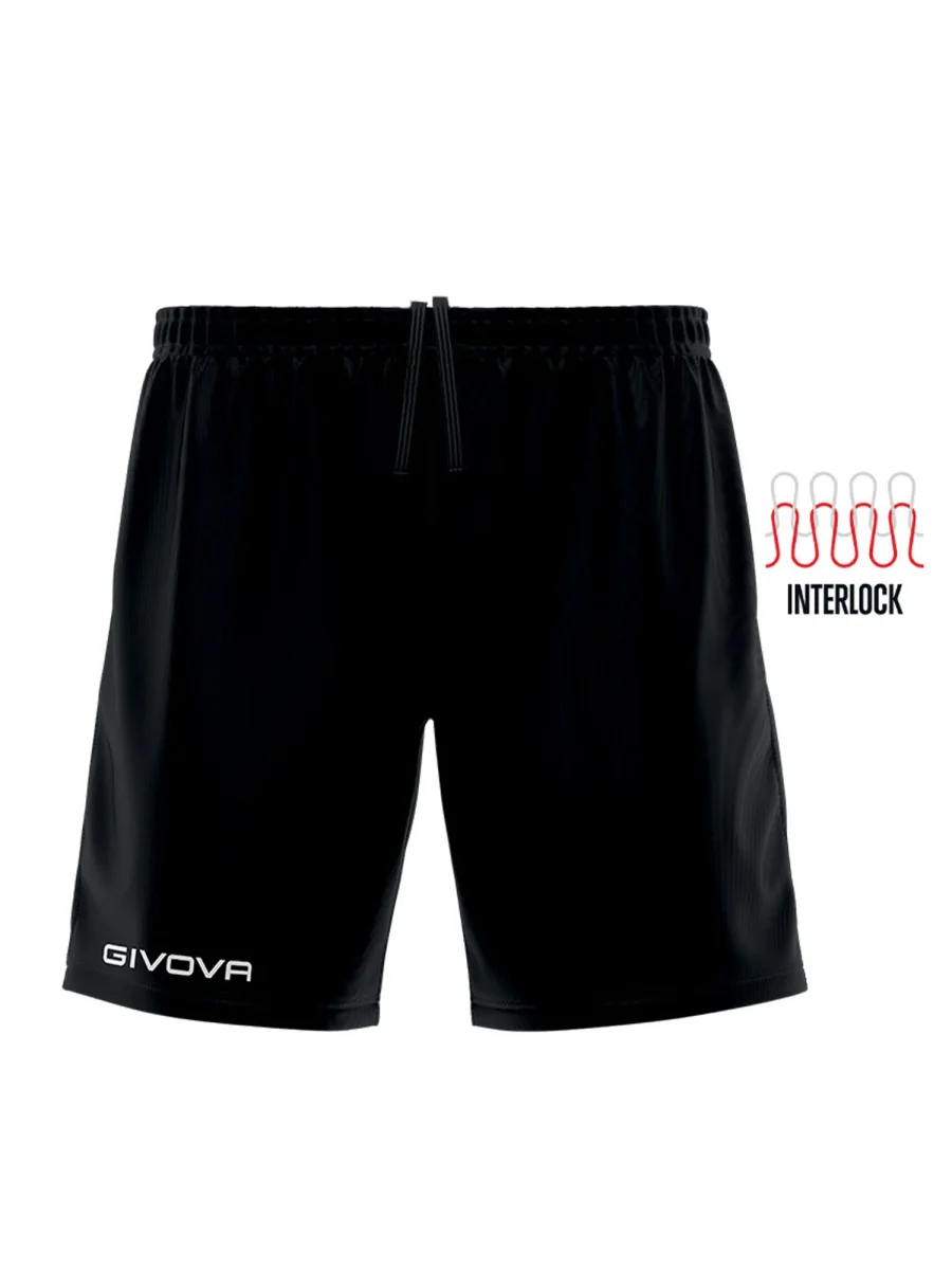 SHORT CAPO INTERLOCK GIVOVA UOMO NERO - immagine 2