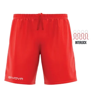 SHORT CAPO INTERLOCK GIVOVA UOMO ROSSO
