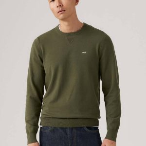 FELPA IN MAGLIA RASATA LEVI'S DA UOMO VERDE