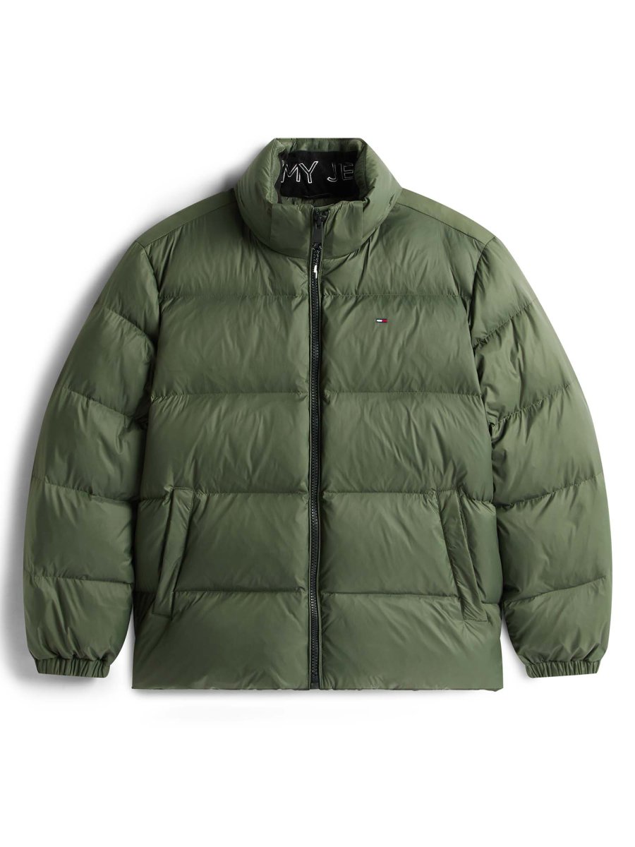 PIUMINO IDROREPELLENTE CON CAPPUCCIO TOMMY JEANS DA UOMO VERDE - immagine 3