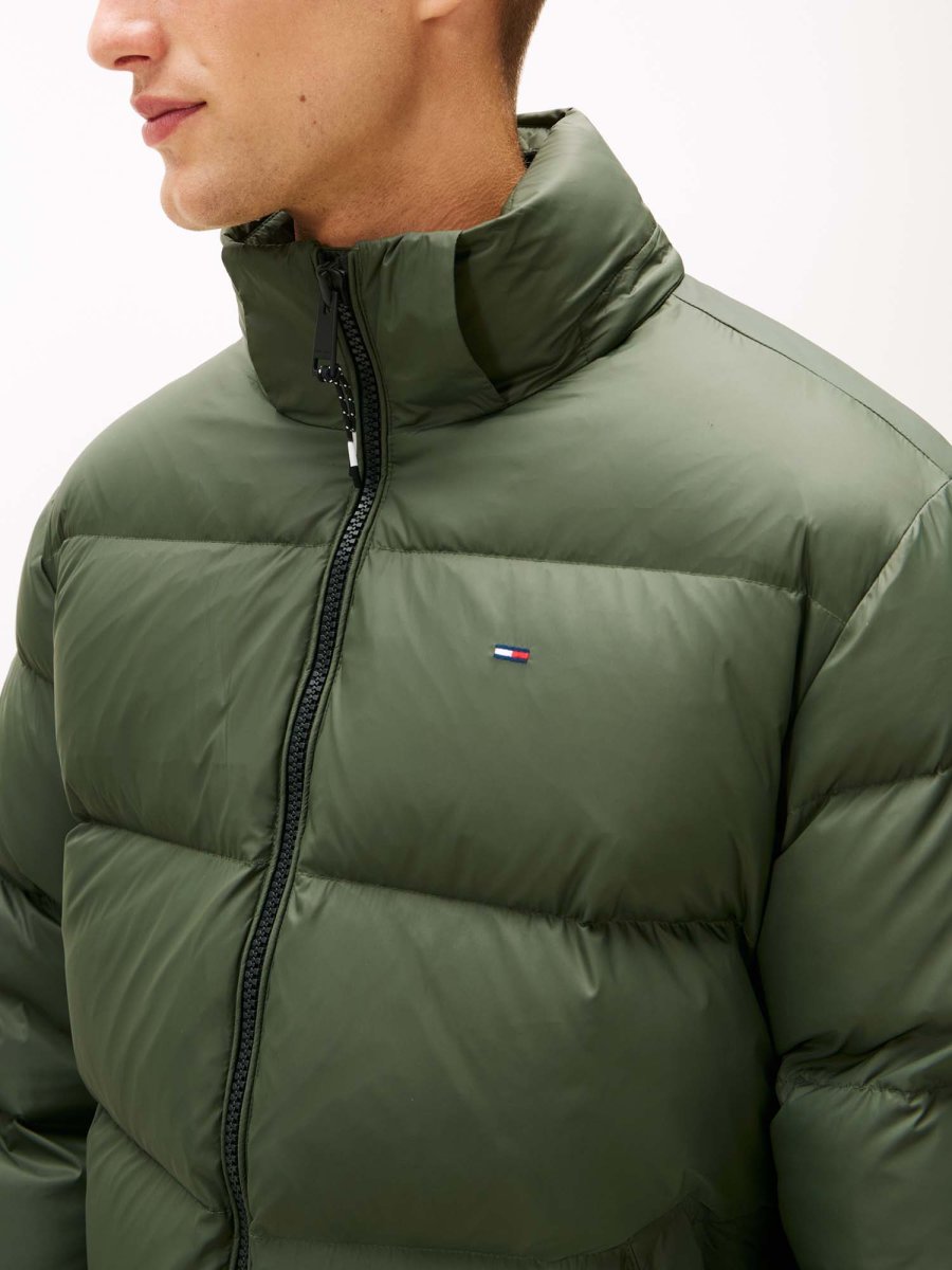 PIUMINO IDROREPELLENTE CON CAPPUCCIO TOMMY JEANS DA UOMO VERDE - immagine 5