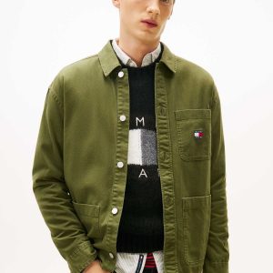 CAMICIA VERDE OVERSHIT TOMMY JEANS DA UOMO
