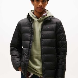 GIUBBINO NERO TOMMY JEANS TRAPUNTATO DA UOMO