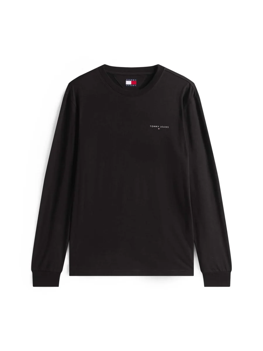 T-SHIRT SLIM FIT MANICA LUNGA TOMMY JEANS UOMO NERO - immagine 3