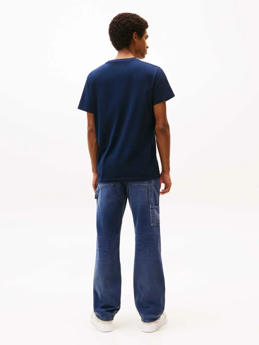 T-SHIRT SLIM LINEAR TOMMY JEANS DA UOMO BLU - immagine 4