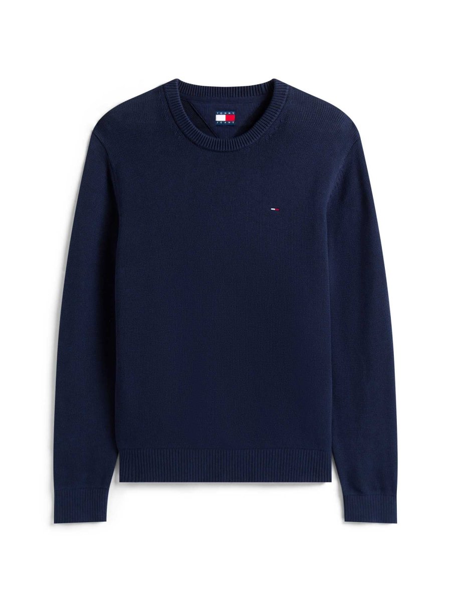 MAGLIONE BLU TOMMY JEANS ESSENTIALS LOGO DA UOMO - immagine 3