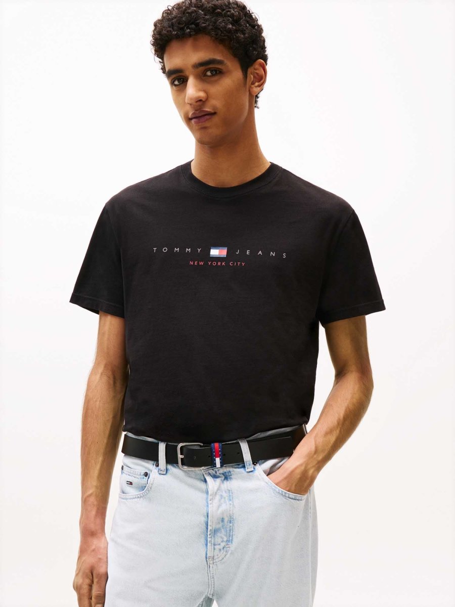T-SHIRT REGULAR FLAG TOMMY JEANS DA UOMO NERO - immagine 2