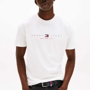 T-SHIRT REGULAR FLAG TOMMY JEANS DA UOMO BIANCO