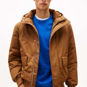 BOMBER CON CAPPUCCIO TOMMY JEANS DA UOMO BISCOTTO