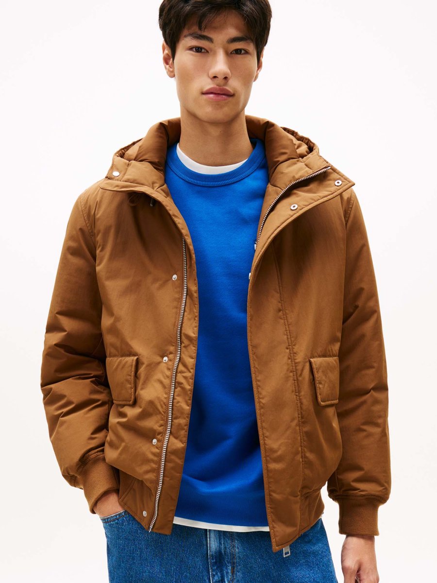 BOMBER CON CAPPUCCIO TOMMY JEANS DA UOMO BISCOTTO - immagine 2