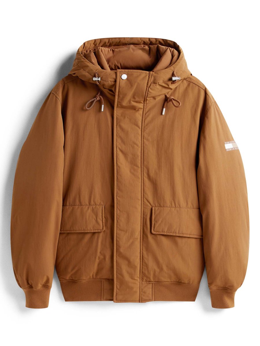 BOMBER CON CAPPUCCIO TOMMY JEANS DA UOMO BISCOTTO - immagine 3