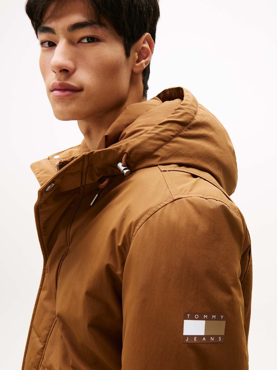 BOMBER CON CAPPUCCIO TOMMY JEANS DA UOMO BISCOTTO - immagine 5