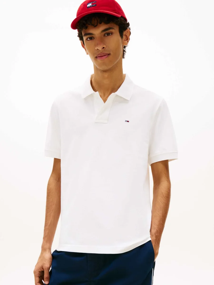 POLO REGULAR BIANCA TOMMY JEANS CON LOGO DA UOMO - immagine 2