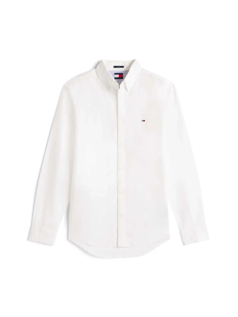CAMICIA OXFORD BIANCA TOMMY JEANS BUTTON-DOWN DA UOMO - immagine 3