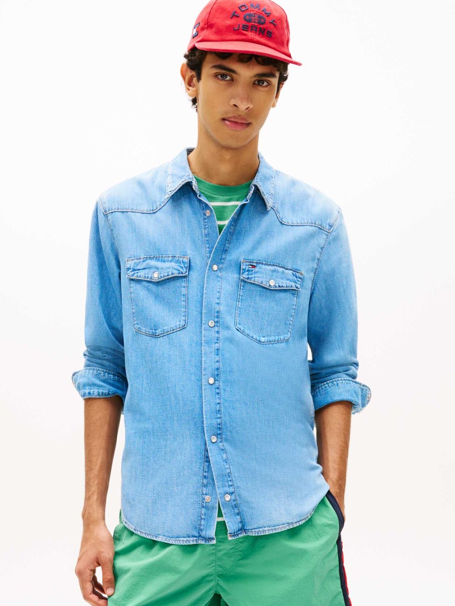 CAMICIA IN DENIM REGULAR TOMMY JEANS DA UOMO