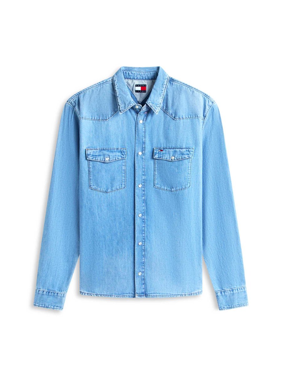 CAMICIA IN DENIM REGULAR TOMMY JEANS DA UOMO - immagine 3