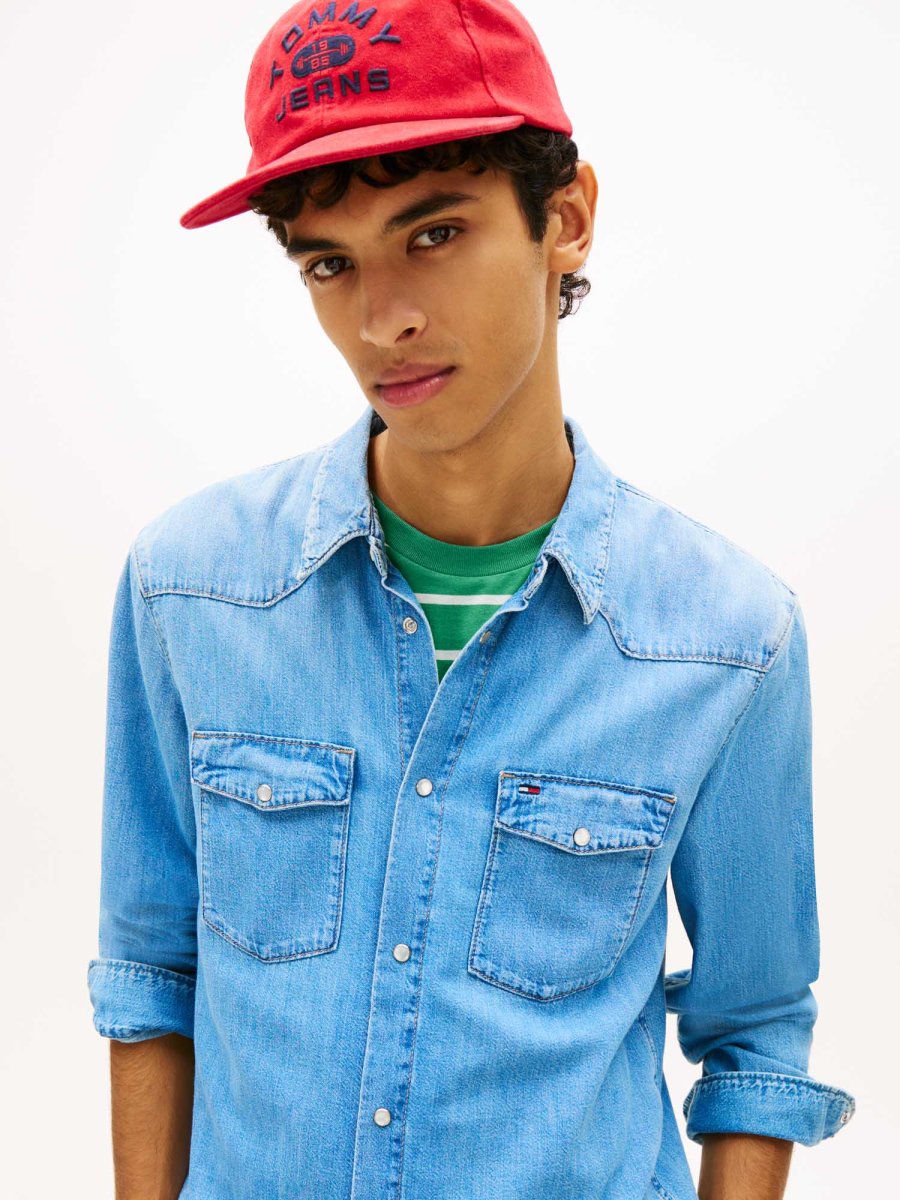 CAMICIA IN DENIM REGULAR TOMMY JEANS DA UOMO - immagine 5