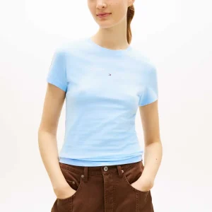 T-SHIRT CELESTESLIM TOMMY JEANS CON LOGO LINEARE DA DONNA